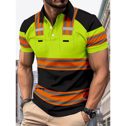 ⏳Time-Limited Special⏰Men's High Visibility Round-Neck Top – Breathable & reflective – Perfect for work, cycling or night activities – safe and comfortable 🌙💪✨