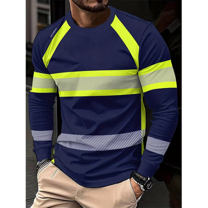⏳Time-Limited Special⏰Men's High Visibility Round-Neck Top – Breathable & reflective – Perfect for work, cycling or night activities – safe and comfortable 🌙💪✨