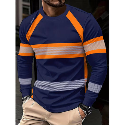 ⏳Time-Limited Special⏰Men's High Visibility Round-Neck Top – Breathable & reflective – Perfect for work, cycling or night activities – safe and comfortable 🌙💪✨