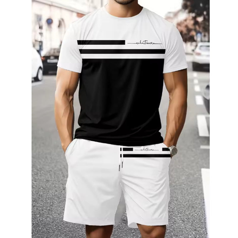 ⏳Time-Limited Special⏰Men's Casual Short Sleeve T-Shirt & Shorts Set 🩳