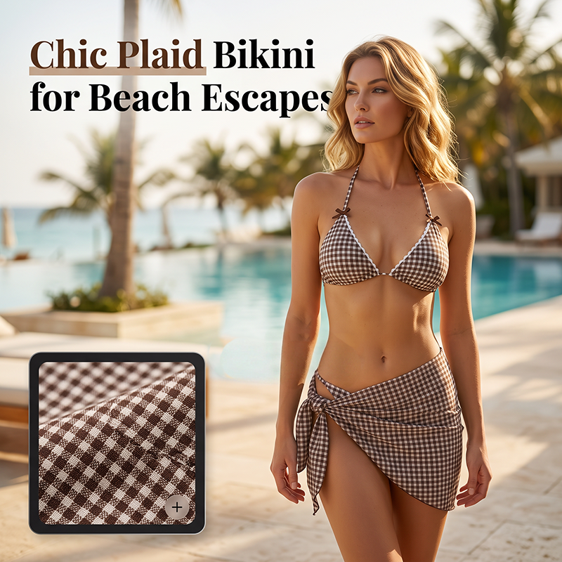 🌀👗 LIMITED TIME 50% OFF! 🌸3-Piece Halter Swimsuit Set – Mix & match, wrap skirt or top – Your go-to summer outfit.