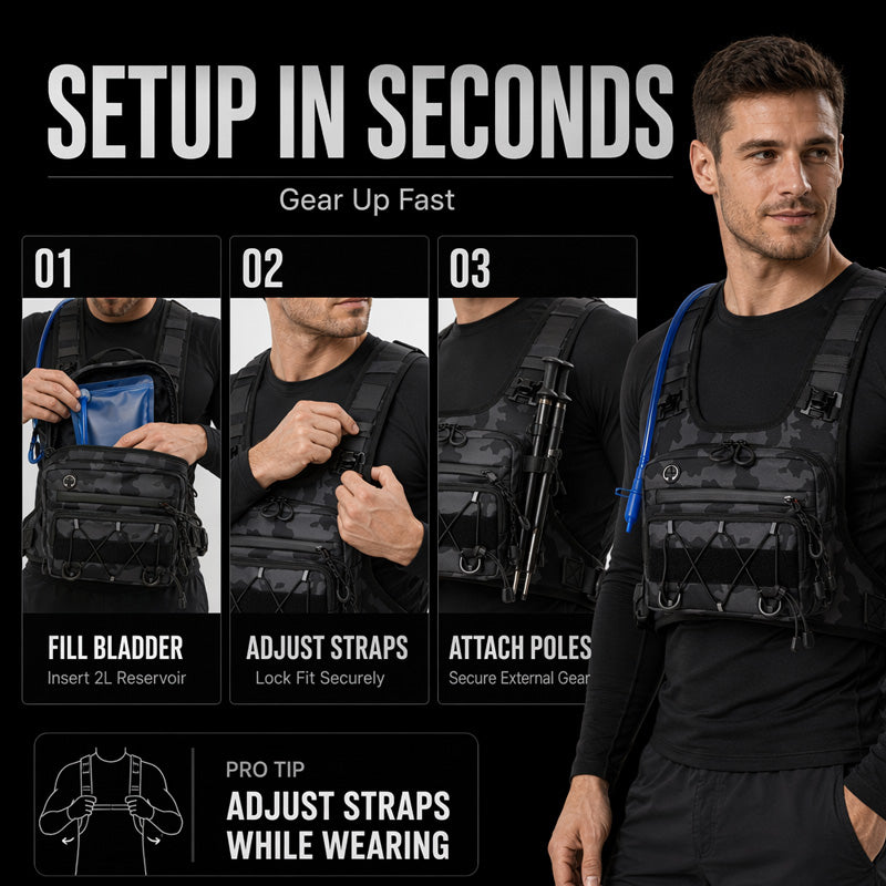 💥 Gear Within Reach | Men's Waterproof Tactical Chest Vest Pack