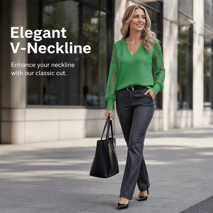 💥Women's Elegant V-Neck Knit Sweater