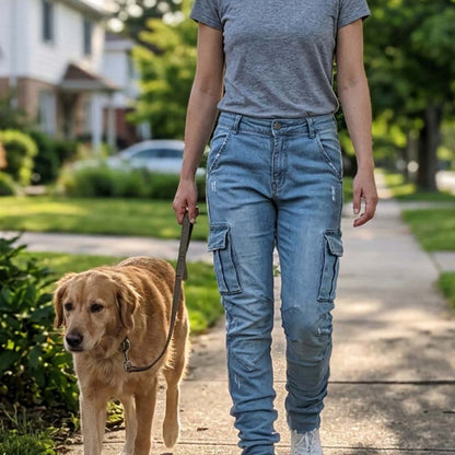 Slim Fit Denim Cargo Pants