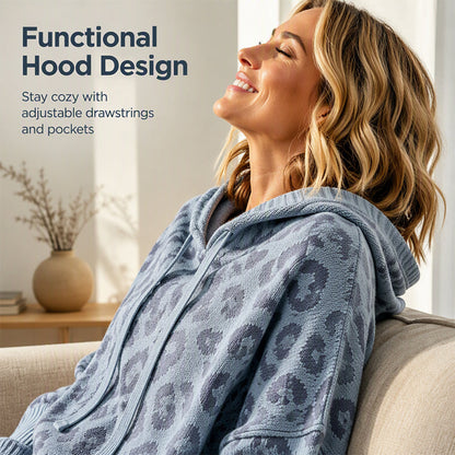 🔥 2026 Fresh Drops | Flat 50% OFF & FREE SHIPPING Today! 💸Women’s Leopard Print Knitted Hoodie 