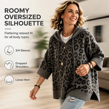 🔥 2026 Fresh Drops | Flat 50% OFF & FREE SHIPPING Today! 💸Women’s Leopard Print Knitted Hoodie 