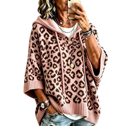 🔥 2026 Fresh Drops | Flat 50% OFF & FREE SHIPPING Today! 💸Women’s Leopard Print Knitted Hoodie 