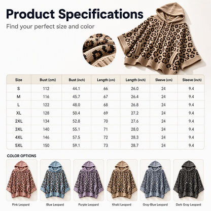 🔥 2026 Fresh Drops | Flat 50% OFF & FREE SHIPPING Today! 💸Women’s Leopard Print Knitted Hoodie 