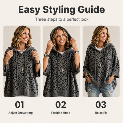 🔥 2026 Fresh Drops | Flat 50% OFF & FREE SHIPPING Today! 💸Women’s Leopard Print Knitted Hoodie 