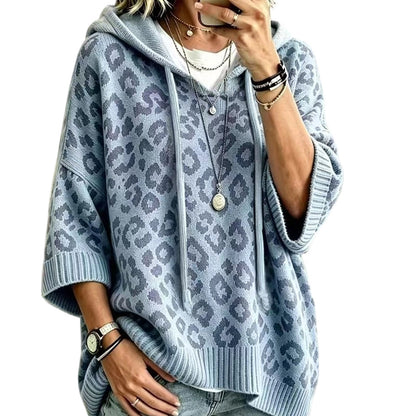 🔥 2026 Fresh Drops | Flat 50% OFF & FREE SHIPPING Today! 💸Women’s Leopard Print Knitted Hoodie 