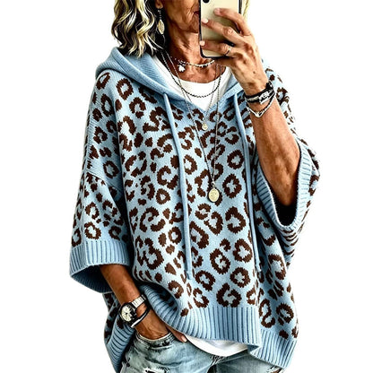 🔥 2026 Fresh Drops | Flat 50% OFF & FREE SHIPPING Today! 💸Women’s Leopard Print Knitted Hoodie 