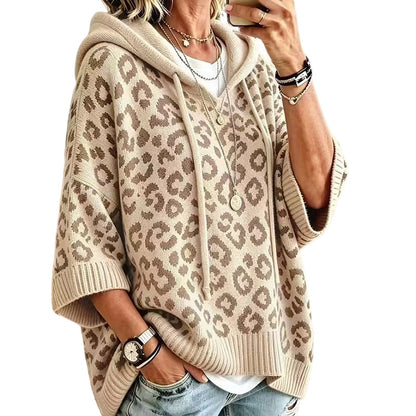 🔥 2026 Fresh Drops | Flat 50% OFF & FREE SHIPPING Today! 💸Women’s Leopard Print Knitted Hoodie 
