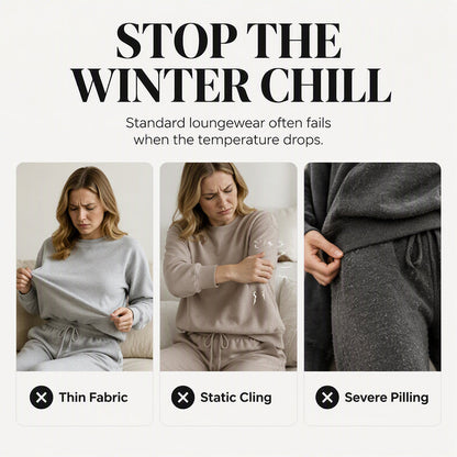 🔥 Freezing at Home but Tired of Bulky Winter Clothes? Wrap Yourself in Plush Comfort! Women's 2-Piece Geometric Fleece Hoodie & Jogger Set – Soft, Warm, Relaxed Fit with Stylish 3D Texture for Cozy Days In or Out!