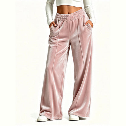 ⌛Limited-Time Offer-Women's Elegant Velvet Wide-Leg Pants
