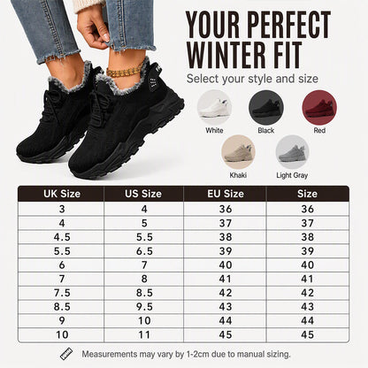 Women's Warm Winter Knit Sneakers