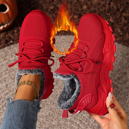 Women's Warm Winter Knit Sneakers