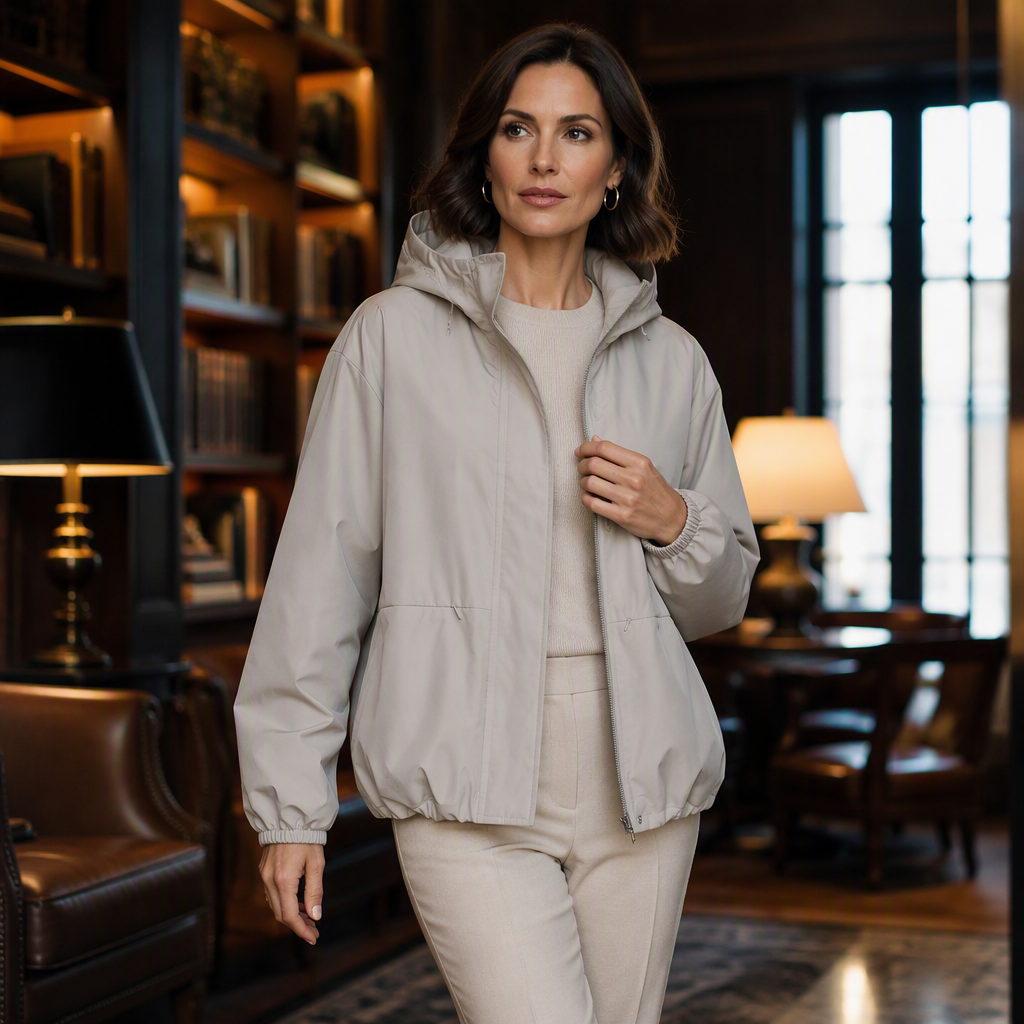 ✨ Lightweight Everyday Style | Women's Bubble-Hem Hooded Windbreaker Jacket