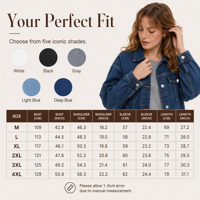 Women's Oversized Washed Denim Jacket