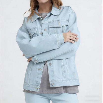 Women's Oversized Washed Denim Jacket