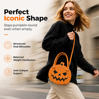 🎃 Halloween Favorite | Pumpkin Embroidered PU Leather Handbag