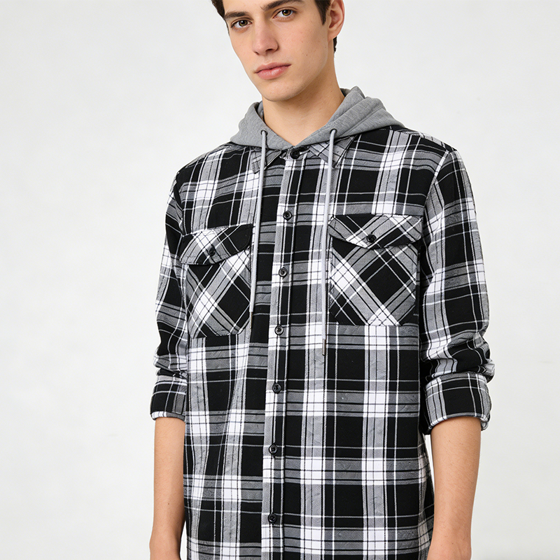 🧢Men's Plaid Flannel Hooded Shirt Jacket – Warm, Comfortable & Effortlessly Stylish
