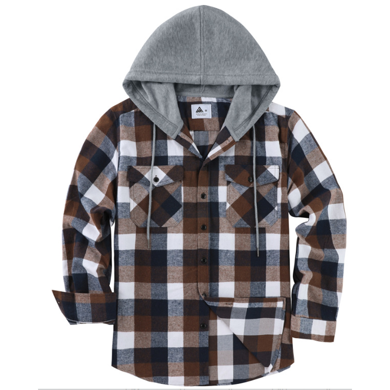 🧢Men's Plaid Flannel Hooded Shirt Jacket – Warm, Comfortable & Effortlessly Stylish