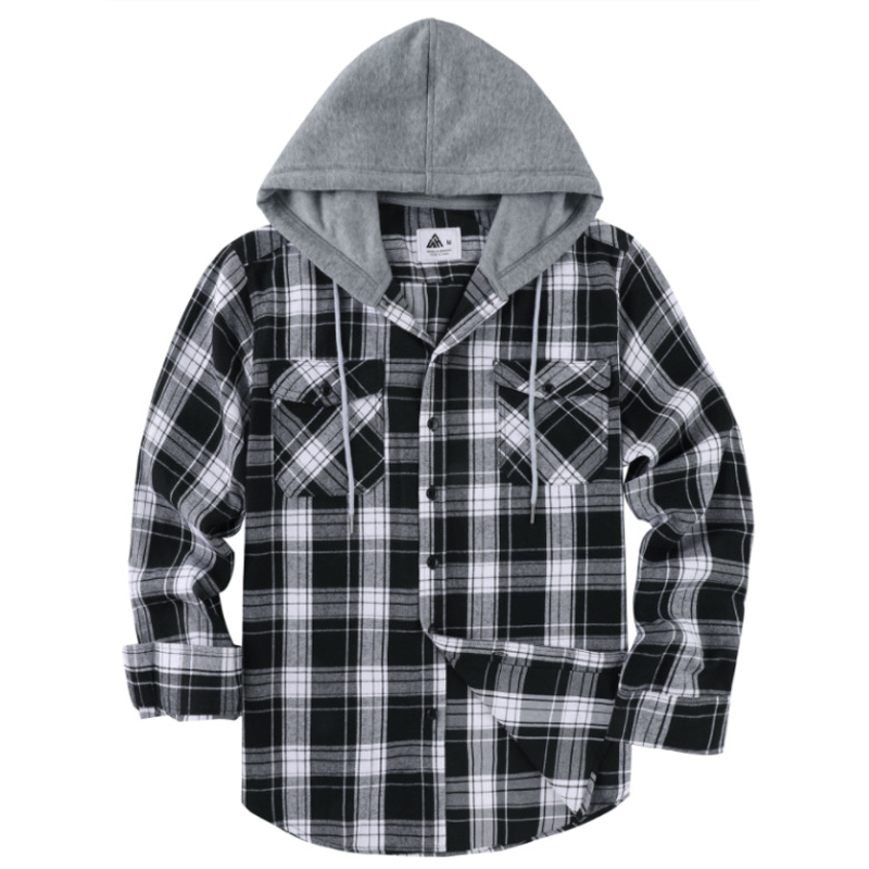 🧢Men's Plaid Flannel Hooded Shirt Jacket – Warm, Comfortable & Effortlessly Stylish