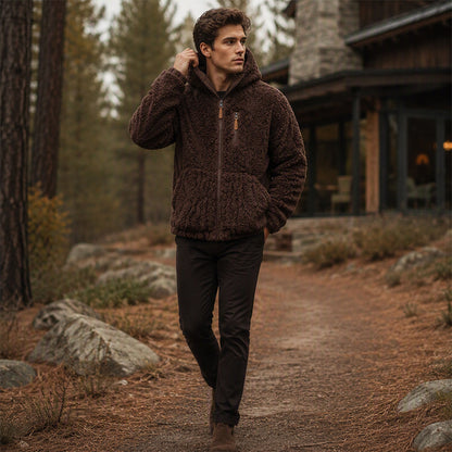 🧥 Corduroy Comfort, Cozy Coverage | Men's Hooded Fleece Zip Jacket ⚡ Free Shipping