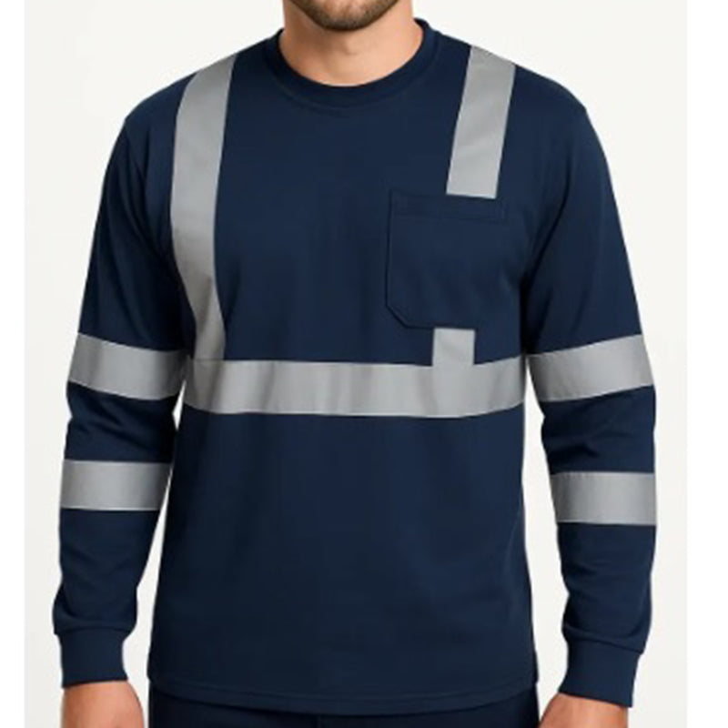 🦺 Stay Seen, Stay Comfortable | Men's High-Visibility Reflective Work Top
