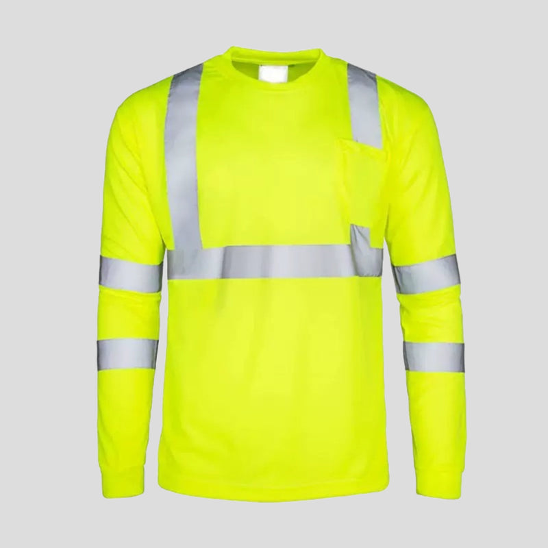 🦺 Stay Seen, Stay Comfortable | Men's High-Visibility Reflective Work Top