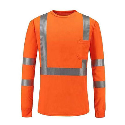 🦺 Stay Seen, Stay Comfortable | Men's High-Visibility Reflective Work Top