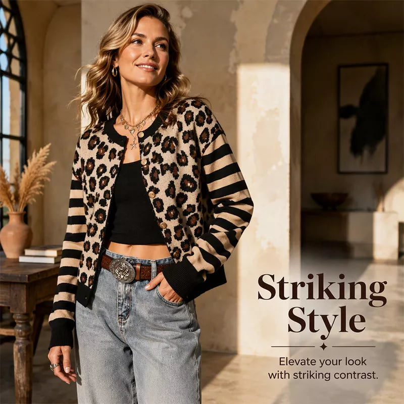 Women's Leopard Print Cardigan