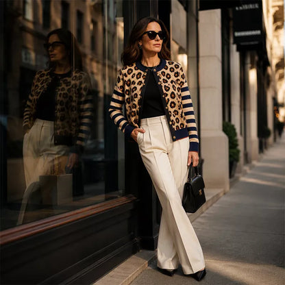 Women's Leopard Print Cardigan