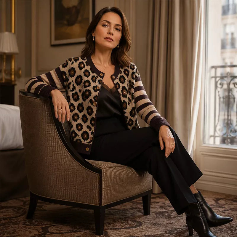 Women's Leopard Print Cardigan