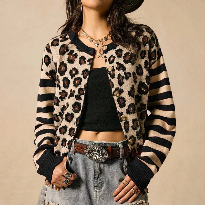 Women's Leopard Print Cardigan