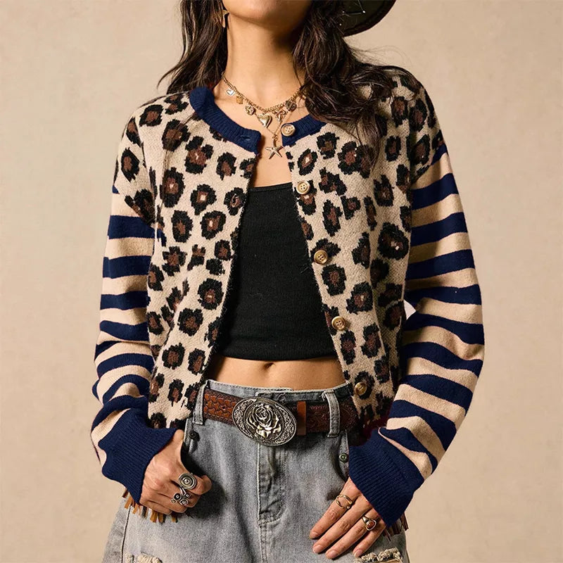 Women's Leopard Print Cardigan