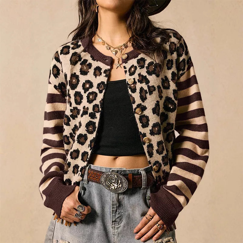 Women's Leopard Print Cardigan