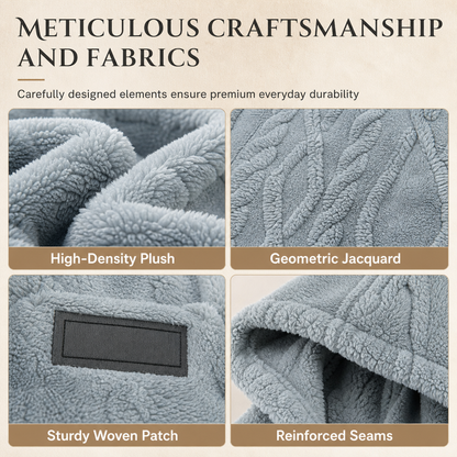 🧥Men's Winter Fleece Lined Hoodie Jacquard Pattern Long Sleeve Pullover Sweatshirt for Casual Outdoor Wear