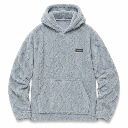 🧥Men's Winter Fleece Lined Hoodie Jacquard Pattern Long Sleeve Pullover Sweatshirt for Casual Outdoor Wear