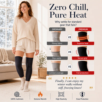 Unisex Extended Cashmere Knee Warmers