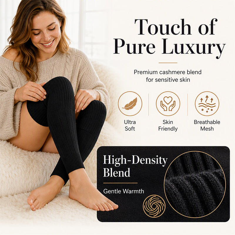 Unisex Extended Cashmere Knee Warmers