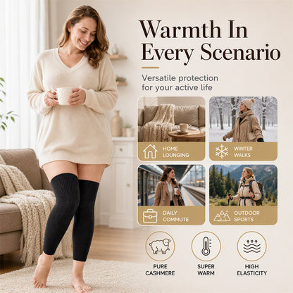 Unisex Extended Cashmere Knee Warmers
