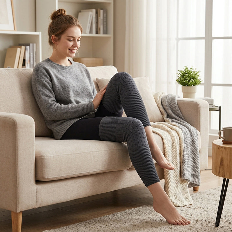 Unisex Extended Cashmere Knee Warmers