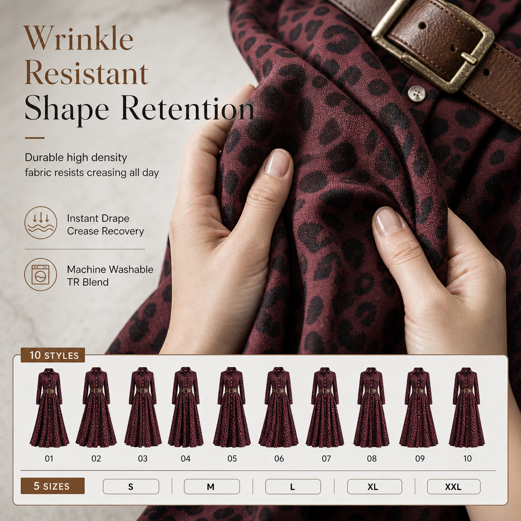 ✨ Cinched Waist, French-Inspired Plaid | Women's Pleated A-Line Dress ⚡ Free Shipping