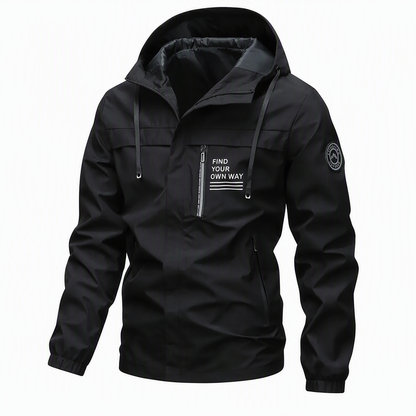 🌧️ Weather Protection, Everyday Versatility | Men's Detachable-Hood Windbreaker