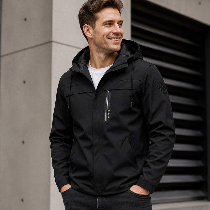 🧥 Clean Lines, Weather-Ready Coverage | Men's Lightweight Hooded Jacket