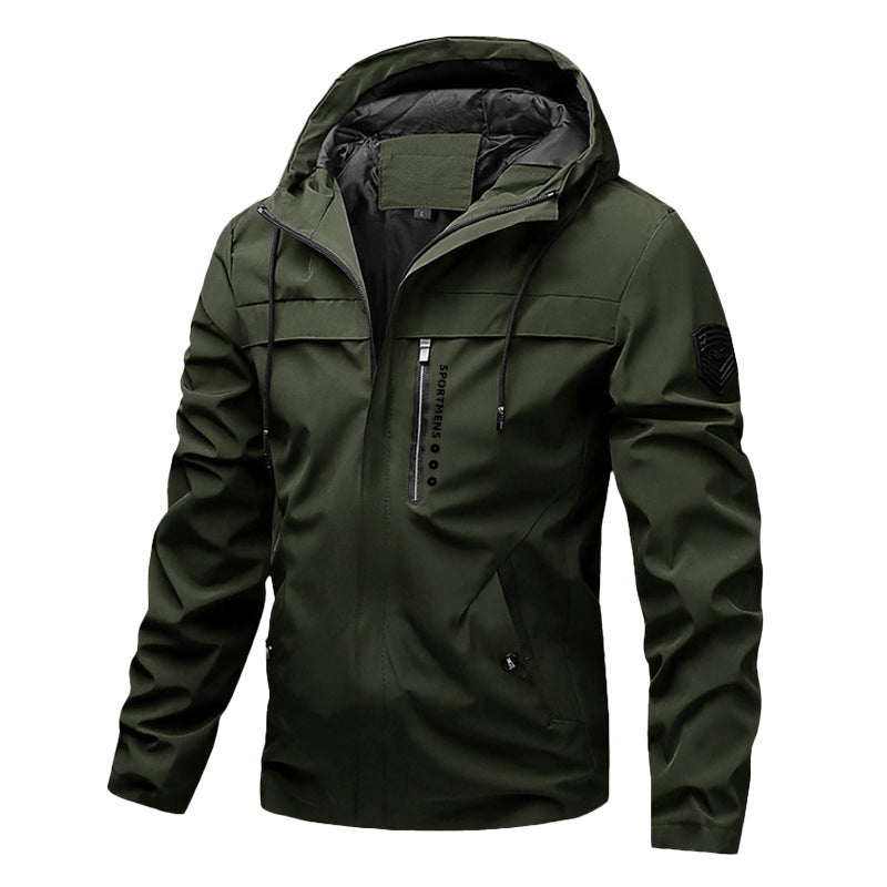 🧥 Clean Lines, Weather-Ready Coverage | Men's Lightweight Hooded Jacket