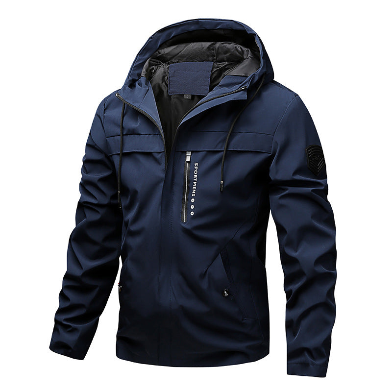 🧥 Clean Lines, Weather-Ready Coverage | Men's Lightweight Hooded Jacket