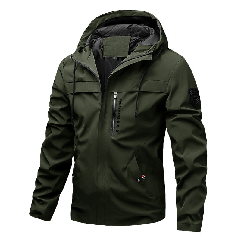 🧥 Clean Lines, Weather-Ready Coverage | Men's Lightweight Hooded Jacket