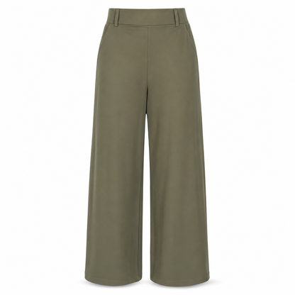 Women's Casual High Waisted Wide Leg Tailored Pants with Flowy Drape